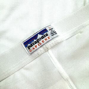 Patagonia‎ Capilene Base Layer Pant Women's Large White Lightweight Thermal